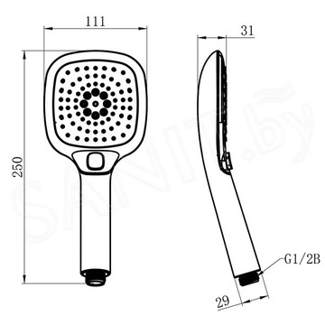 Душевая лейка Lemark LM1014C