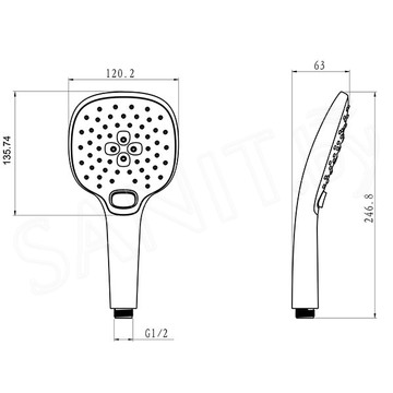 Душевая лейка Lemark LM0817C / LM0817CWhite