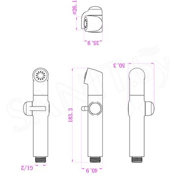 Гигиеническая лейка Lemark LM8075C