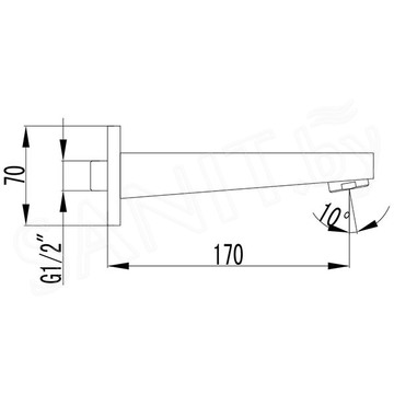 Излив для ванны Lemark LM4381C