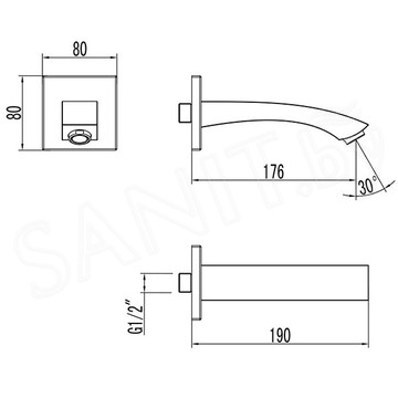 Излив для ванны Lemark LM4581C