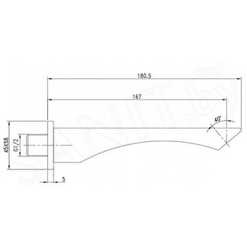 Излив для ванны Lemark LM5881CW