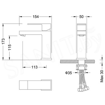 Смеситель для умывальника Timo Selene 2061/00F