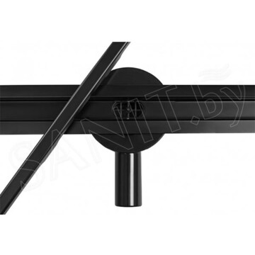 Душевой уголок Ambassador Queen Black 11011202 в комплекте с душевым лотком Calani Eco360 Slim Black 80