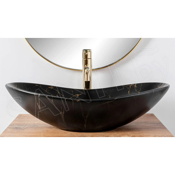 Умывальник Rea Royal Marble Black Matt