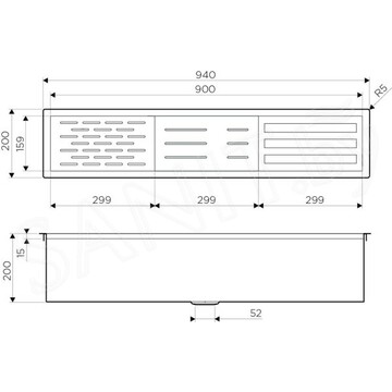 Корзина для кухонной мойки Omoikiri DRY-02-LG встраиваемая