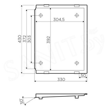 Крыло для мойки Omoikiri RE-01-IN / LG / GB съемное