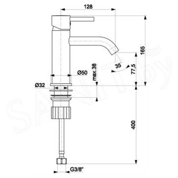 Смеситель для умывальника Armatura Neda Black 5822-815-81