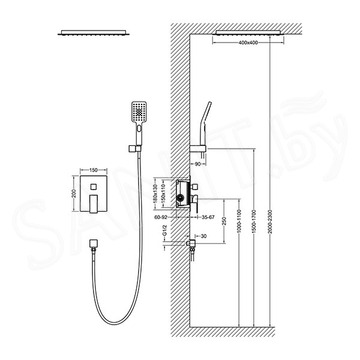 Душевая система Timo Selene SX-2029/03SM встраиваемая