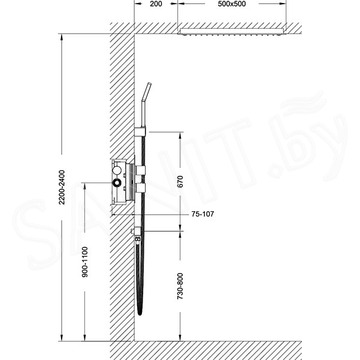 Душевая система Timo Petruma SX-5029/00SM встраиваемая с термостатом