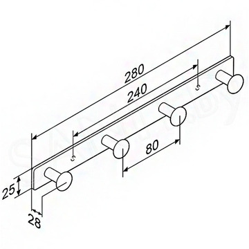 Планка с крючками Damixa Jupiter DA7735900