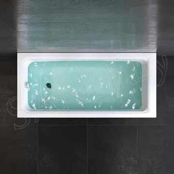 Акриловая ванна AM.PM Gem с душевой шторкой W90BS-080-140CT и каркасом
