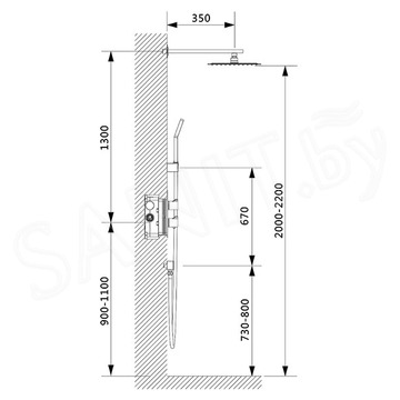 Душевая система Timo Petruma SX-5059/17SM встраиваемая с термостатом