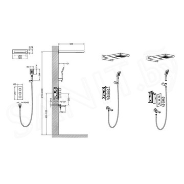 Душевая система Timo Petruma SX-5079/00SM встраиваемая с термостатом