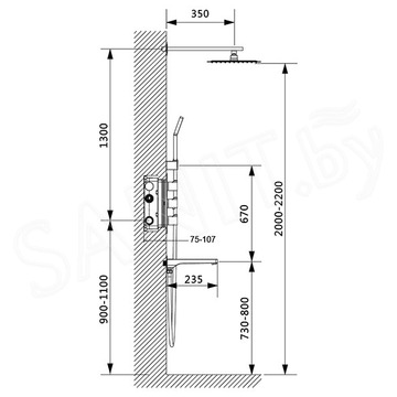 Душевая система Timo Petruma SX-5149/03SM встраиваемая с термостатом