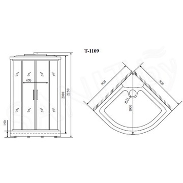 Душевая кабина Timo Standart T-5509