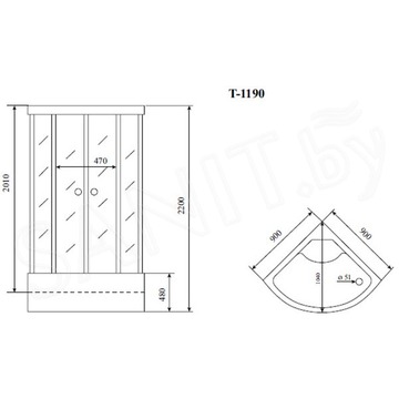 Душевая кабина Timo Standart T-5590