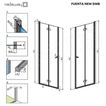 Душевая дверь Radaway Fuenta New DWB