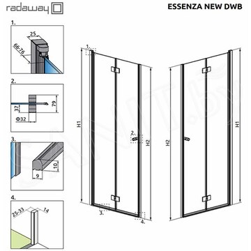 Душевая дверь Radaway Essenza New DWB