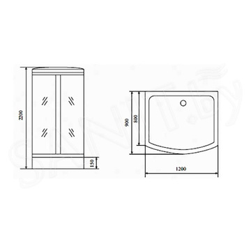 Душевая кабина Timo Comfort T-8815 Clean Glass