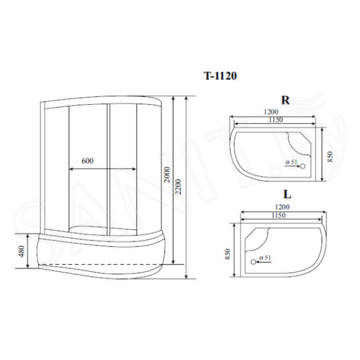 Душевая кабина Timo Comfort T-8820 Clean Glass