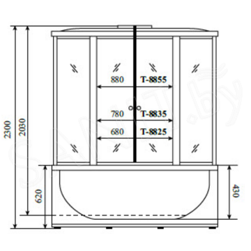 Душевая кабина Timo Comfort T-8835 Clean Glass