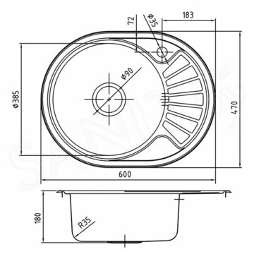 Кухонная мойка Iddis Suno S SUN60SRi77 / SUN60PLi77