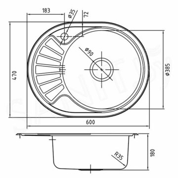 Кухонная мойка Iddis Suno S SUN60SRi77 / SUN60PLi77