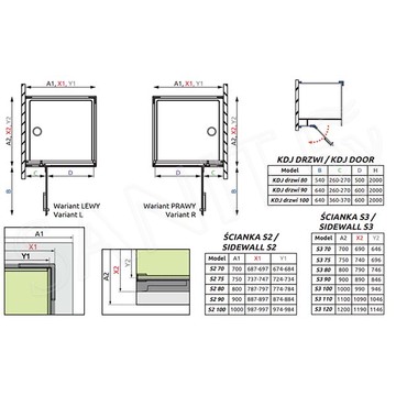 Душевой уголок Radaway Euphoria KDJ P 61.2+34.3 + S3 + S2