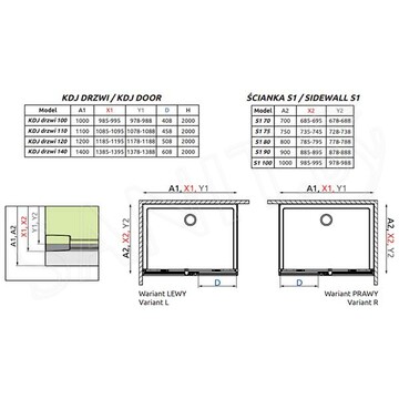 Фронтальная стенка Radaway Espera Pro KDJ front Wall 540