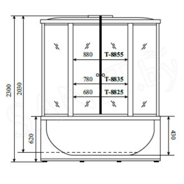 Душевая кабина Timo Comfort T-8855 Clean Glass