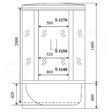 Душевая кабина Timo Comfort T-8870 Fabric Glass