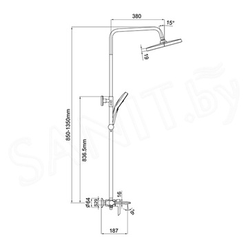 Душевая стойка Gappo G2403-6