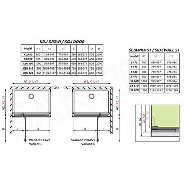 Душевой уголок Radaway Essenza Pro KDJ White 100 + S1