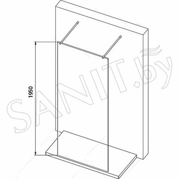 Душевая стенка RGW Walk In Wa-016 прозрачная