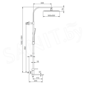 Душевая стойка Gappo G2483