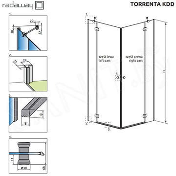 Душевой уголок Radaway Torrenta KDD