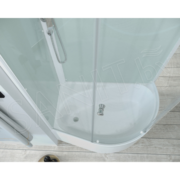 Душевая кабина Domani-Spa Simple 128 high белая прозрачная