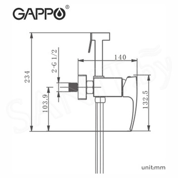 Смеситель для биде Gappo G2007-4