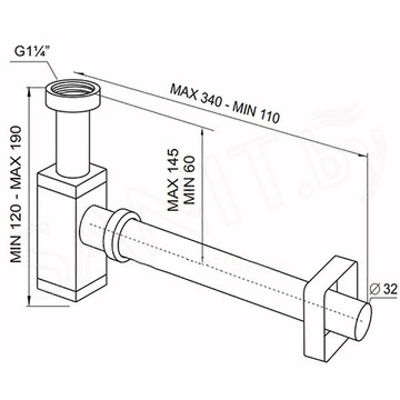 Сифон для умывальника Prevex А12832М-02