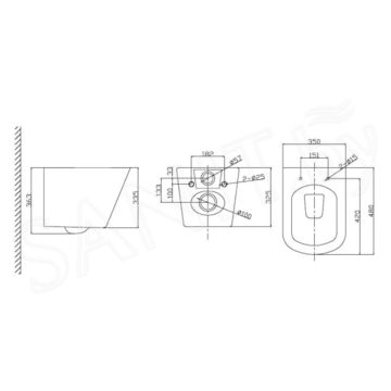 Комплект инсталляции Berges Novum 525 c кнопкой L3 и унитазом Taliente Coretto CR25200