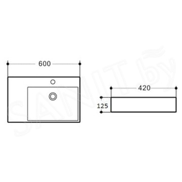 Умывальник Aquaceramika Vega AC5031 R / L