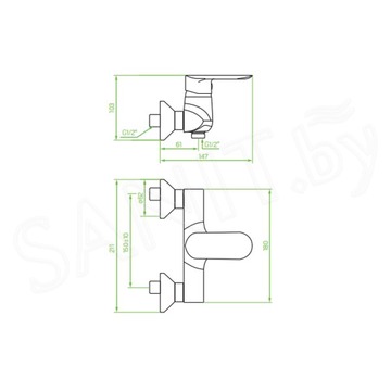 Смеситель для душа Laveo Appia BLP_040D