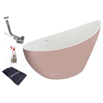 Акриловая ванна Polimat Zoe розовая