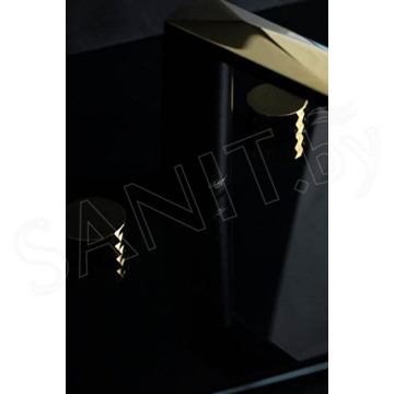 Смеситель для умывальника Boheme Venturo 150-BG-DIAMOND черный / золото