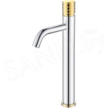 Смеситель для умывальника Boheme Stick 122-CRG Chrome Diamond Gold