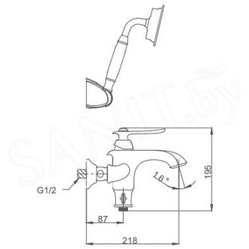 Смеситель для ванны Gappo G3269