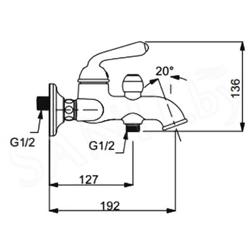 Смеситель для ванны Gappo G3288