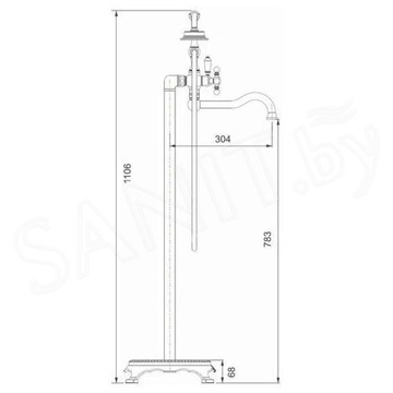 Смеситель для ванны Gappo G3089-6