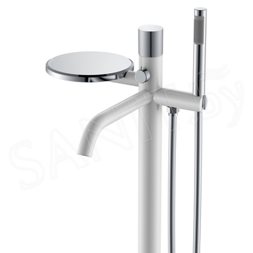 Смеситель для ванны Boheme Stick 129-BCR.2 White Touch Chrome напольный